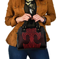 Whero Maori Ta Moko Poutama Art Shoulder Handbag