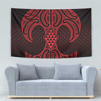 Whero Maori Ta Moko Poutama Art Tapestry