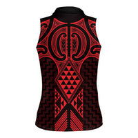 Whero Maori Ta Moko Poutama Art Women Sleeveless Polo Shirt