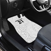 New Zealand Rangatira Custom Car Mats All White Niho Taniwha Maori Tribal