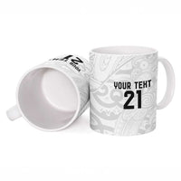 New Zealand Rangatira Custom Ceramic Mug All White Niho Taniwha Maori Tribal - Polynesian Pride