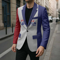 New Zealand Rugby Pacific Personalised Blazer Maori Style Tribal Tapa Pattern - Polynesian Pride