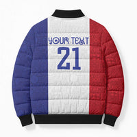 New Zealand Rugby Pacific Personalised Bomber Puffer Jacket Maori Style Tribal Tapa Pattern - Polynesian Pride