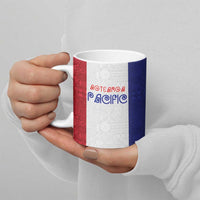 New Zealand Rugby Pacific Personalised Ceramic Mug Maori Style Tribal Tapa Pattern - Polynesian Pride