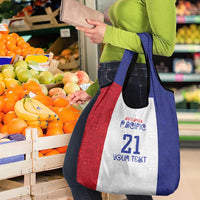 New Zealand Rugby Pacific Personalised Grocery Bag Maori Style Tribal Tapa Pattern