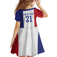 New Zealand Rugby Pacific Personalised Kid Short Sleeve Dress Maori Style Tribal Tapa Pattern