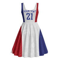 New Zealand Rugby Pacific Personalised Midi Dress Maori Style Tribal Tapa Pattern - Polynesian Pride