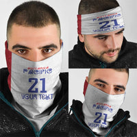 New Zealand Rugby Pacific Personalised Neck Gaiter Maori Style Tribal Tapa Pattern - Polynesian Pride