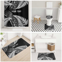New Zealand Rugby Pacific Personalised Bathroom Set All Black Maori Pasifika Fern Pattern - Polynesian Pride