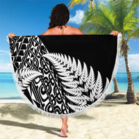 New Zealand Rugby Pacific Personalised Beach Blanket All Black Maori Pasifika Fern Pattern