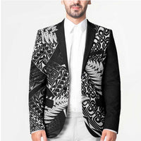 New Zealand Rugby Pacific Personalised Blazer All Black Maori Pasifika Fern Pattern - Polynesian Pride
