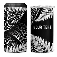 New Zealand Rugby Pacific Personalised 4 in 1 Can Cooler Tumbler All Black Maori Pasifika Fern Pattern