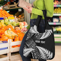 New Zealand Rugby Pacific Personalised Grocery Bag All Black Maori Pasifika Fern Pattern