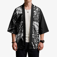 New Zealand Rugby Pacific Personalised Kimono All Black Maori Pasifika Fern Pattern - Polynesian Pride