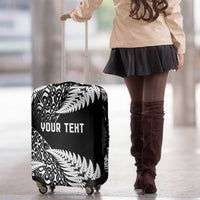 New Zealand Rugby Pacific Personalised Luggage Cover All Black Maori Pasifika Fern Pattern