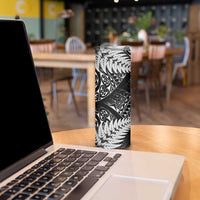 New Zealand Rugby Pacific Personalised Skinny Tumbler All Black Maori Pasifika Fern Pattern LT9 - Polynesian Pride