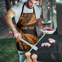 New Zealand Rugby Pacific Personalised Apron All Gold Maori Pasifika Fern Pattern - Polynesian Pride