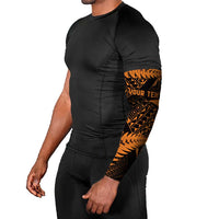New Zealand Rugby Pacific Personalised Arm Sleeves All Gold Maori Pasifika Fern Pattern - Polynesian Pride