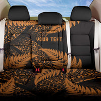New Zealand Rugby Pacific Personalised Back Car Seat Cover All Gold Maori Pasifika Fern Pattern