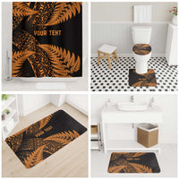 New Zealand Rugby Pacific Personalised Bathroom Set All Gold Maori Pasifika Fern Pattern - Polynesian Pride