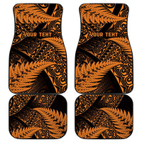 New Zealand Rugby Pacific Personalised Car Mats All Gold Maori Pasifika Fern Pattern