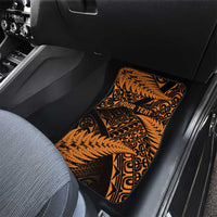New Zealand Rugby Pacific Personalised Car Mats All Gold Maori Pasifika Fern Pattern