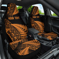 New Zealand Rugby Pacific Personalised Car Seat Cover All Gold Maori Pasifika Fern Pattern