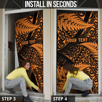 New Zealand Rugby Pacific Personalised Door Cover All Gold Maori Pasifika Fern Pattern - Polynesian Pride