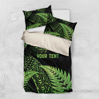 New Zealand Rugby Pacific Personalised Bedding Set All Lime Maori Pasifika Fern Pattern
