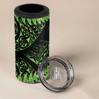 New Zealand Rugby Pacific Personalised 4 in 1 Can Cooler Tumbler All Lime Maori Pasifika Fern Pattern