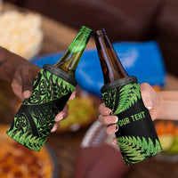 New Zealand Rugby Pacific Personalised 4 in 1 Can Cooler Tumbler All Lime Maori Pasifika Fern Pattern