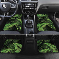 New Zealand Rugby Pacific Personalised Car Mats All Lime Maori Pasifika Fern Pattern