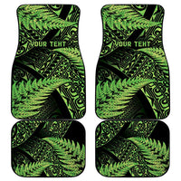 New Zealand Rugby Pacific Personalised Car Mats All Lime Maori Pasifika Fern Pattern