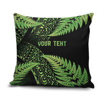 New Zealand Rugby Pacific Personalised Pillow Cover All Lime Maori Pasifika Fern Pattern - Polynesian Pride