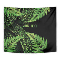 New Zealand Rugby Pacific Personalised Tapestry All Lime Maori Pasifika Fern Pattern