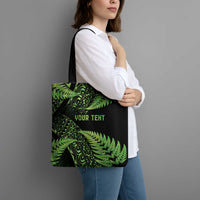 New Zealand Rugby Pacific Personalised Tote Bag All Lime Maori Pasifika Fern Pattern - Polynesian Pride