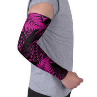 New Zealand Rugby Pacific Personalised Arm Sleeves All Pink Maori Pasifika Fern Pattern - Polynesian Pride