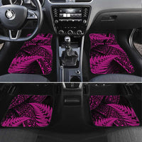 New Zealand Rugby Pacific Personalised Car Mats All Pink Maori Pasifika Fern Pattern