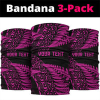 New Zealand Rugby Pacific Personalised Neck Gaiter All Pink Maori Pasifika Fern Pattern - Polynesian Pride