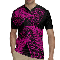 New Zealand Rugby Pacific Personalised Rugby Jersey All Pink Maori Pasifika Fern Pattern