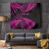 New Zealand Rugby Pacific Personalised Tapestry All Pink Maori Pasifika Fern Pattern