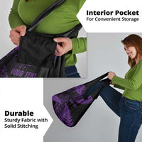 New Zealand Rugby Pacific Personalised Grocery Bag All Purple Maori Pasifika Fern Pattern