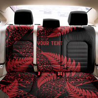 New Zealand Rugby Pacific Personalised Back Car Seat Cover All Red Maori Pasifika Fern Pattern