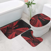 New Zealand Rugby Pacific Personalised Bathroom Set All Red Maori Pasifika Fern Pattern - Polynesian Pride