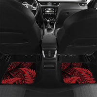 New Zealand Rugby Pacific Personalised Car Mats All Red Maori Pasifika Fern Pattern