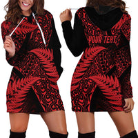 New Zealand Rugby Pacific Personalised Hoodie Dress All Red Maori Pasifika Fern Pattern