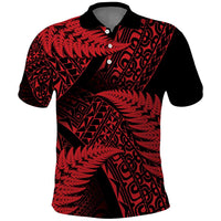 New Zealand Rugby Pacific Personalised Polo Shirt All Red Maori Pasifika Fern Pattern
