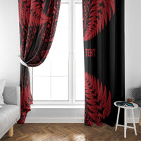 New Zealand Rugby Pacific Personalised Window Curtain All Red Maori Pasifika Fern Pattern