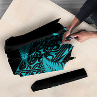 New Zealand Rugby Pacific Personalised Umbrella All Turquoise Maori Pasifika Fern Pattern - Polynesian Pride