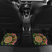 Vanuatu Personalised Car Mats Aboriginal Dot Paitnting - Polynesian Pride